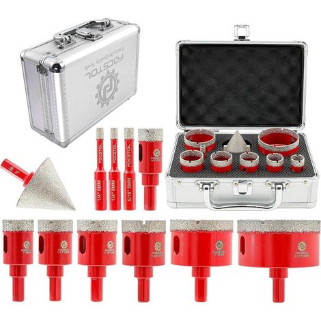 Fliesenbohrer Diamant Dreikantschaft Fasenbohrer Keramik KIT9(Dreieck) (1/5)