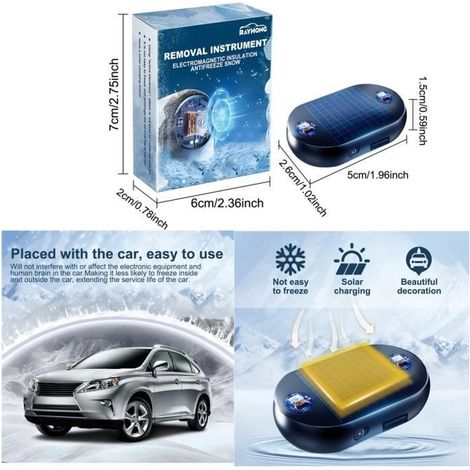 Tragbarer Scheibenenteiser für Autos zur Entfernung von Schnee und Frost, für Windschutzscheiben und Rückspiegel, schmilzt Schnee schnell (1/4)
