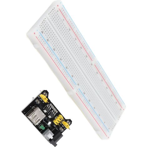 830-poliges Steckbrett-Netzteilmodul (3,3 V/5 V) mit Hilfskabelsatz für DIY-Schaltungsprojekte (1/5)