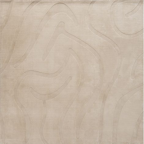 Alfombra para salón moderna forma cuadrada jacquard 160 x 160 cm pelo corto beige Salvori (1/5)