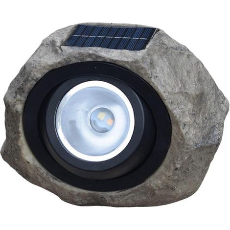 Lampe solaire décorative en imitation pierre, projecteur solaire d'extérieur pour jardin, support réglable, éclairage de pelouse et terrasse en résine (1/5)