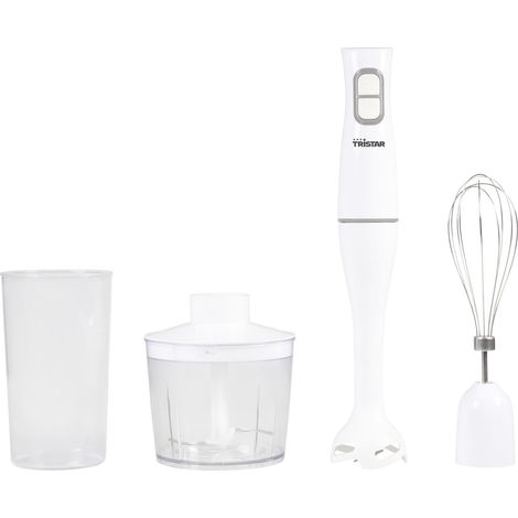 Mixeur à main set - 350 W - Bâton extra-long - Mixeur plongeant - Hachoir - Gobelet gradué - Fouet - Blanc -MX-4851 (1/5)