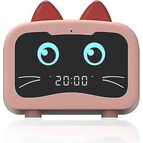 Enceinte Bluetooth multifonctionnelle avec radio et LED rechargeable, son de qualité, chat rose (1/3)