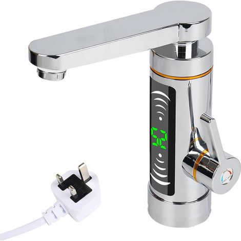 Instant Electric Hot Water Faucet, Fast Heating Faucet with LED Digital Display, 360° Rotating Hot and Cold Faucet, Electric Faucet Faucet Water Heater Bathroom Kitchen (1/5)
