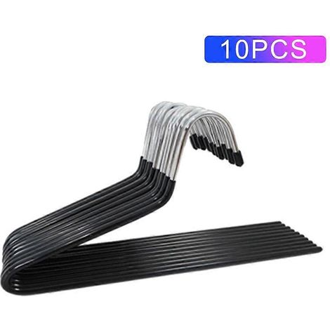 10 pièces de 29 cm de porte-pantalons multifonctionnel en forme de Z, cintres pour vêtements en soie, supports de rangement antidérapants ( ) (1/2)