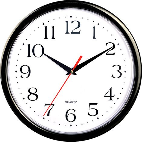 Horloge murale noire silencieuse sans tic 10 pouces (environ 25,4 cm)
