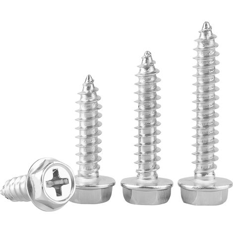 Lot de 20 Vis à Autotaraudeuses Hexagonaux Phillips, M3 x 8mm (1/5)
