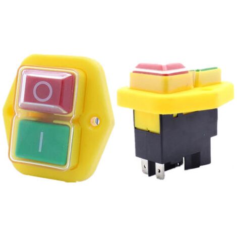 Interrupteur Intégré 230V Kjd17 B - Commutateur Sans Tension Avec Déclencheur Sous Tension - Capuchon De Protection Ip55 - Pour Machines Outils - Lot De 1 (1/5)