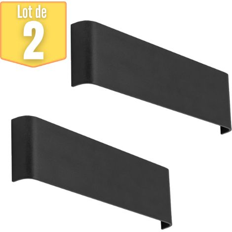 Lot de 2 appliques LED BRAYTRON AVVA2, noir, 12W, 810lm, aluminium (1/5)