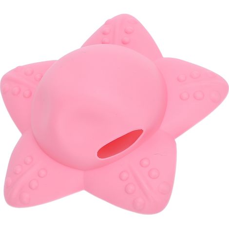 Bouchon de trop-plein mural en silicone rose pour baignoire, lavabos et éviers. (1/5)
