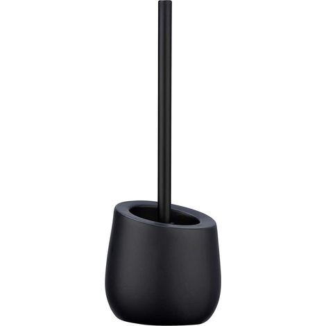 Wenko BADI Cepillo WC negro en cerámica mate 38 cm