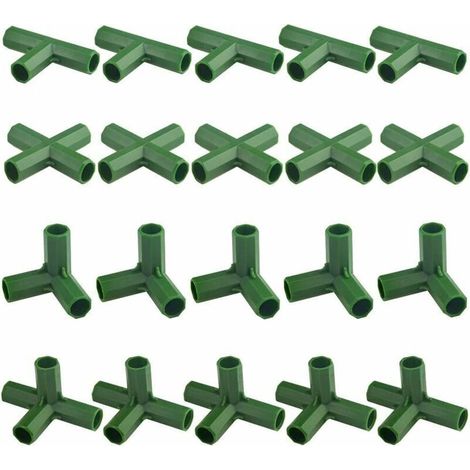 Confezione da 20 connettori per telai da giardino resistenti per serre e piante, 11 mm - Crezuo