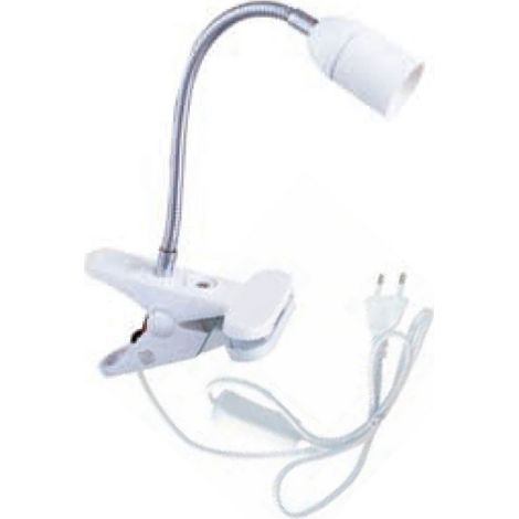 Flexo Blanco con Pinza de Sujeción