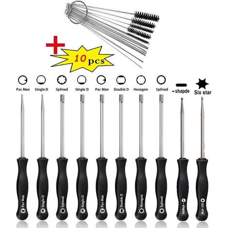 Jeu de Tournevis Métalliques pour Réglage et Nettoyage de Carburateur – 12 Pièces – Outils Précis pour Moteurs à Essence -Vtizikl