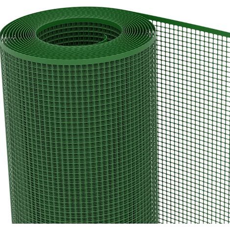 Grünes Sicherheitsnetz aus Kunststoff, 0,5 x 5 m, quadratische Maschenweite, für Balkone, Türen, Zäune oder Einfriedungen (1/5)