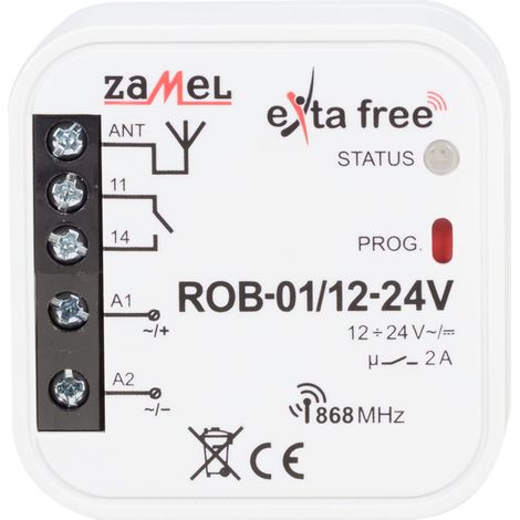 EXTA FREE ROB- 01/12-24 V CONTRÔLEUR DE PORTAIL SANS FIL ZAMEL EXF10000039