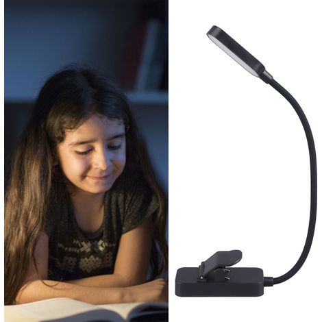 Lampe de bureau pour la lecture de livres électroniques, veilleuse USB pour étudier, tête verticale (1/5)