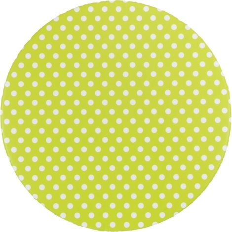 Nappe Ronde élastique, Ø 70-86 cm, Verte à Pois, Nappe de Jardin Lavable avec élastiques, résistante aux intempéries et aux UV, pour Le Jardin, Le Balcon et Le Camping, en Plastique (1/5)