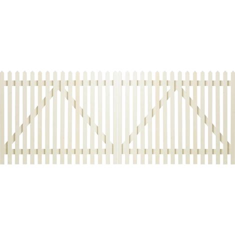 Plus Doppeltor Skagen 300 x 120 cm weiß Holzzäune