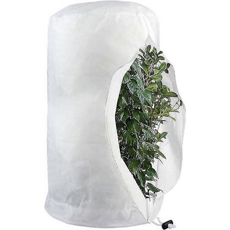 ®TONLRGY Sacs de protection contre le gel pour plantes, sacs polaires d'hiver pour jardin, blancs, S-60x80cm (1/4)