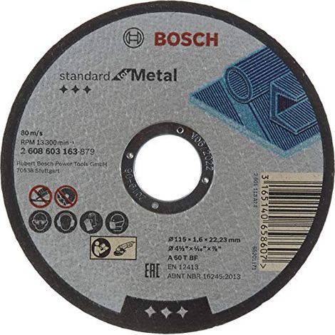 Disco di taglio dritto 115 mm 22.23 mm 1 pz Bosch Accessories 2608603163 2608603163