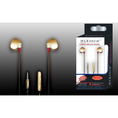 Trade Shop - JAZZ SOUND KOPFHÖRER FÜR SMARTPHONES MIT KABELGEBUNDENEM MIKROFON MAXTECH AU-5T006 - (1/2)