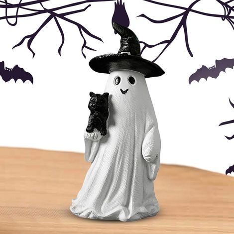 Statue de Fantôme Mignonne Sculpture en Résine pour Décoration Maison  Décoration Halloween fantôme mignon pour Maison, Entrée, Cheminée, Cuisine, Bureau, Table, Salon, Chambre à coucher,