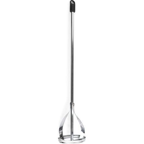 Mélangeur à hélice double - 1 pièce - Acier galvanisé - Malaxage béton et peinture - Pour perceuse standard - Ø80mm L41cm (1/5)