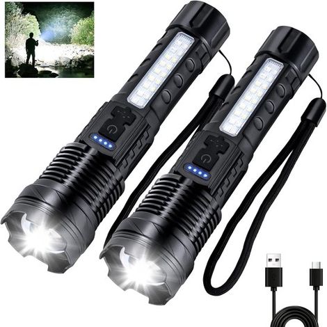 Torcia LED ricaricabile da 10000 lumen, confezione da 2, USB C (1/5)