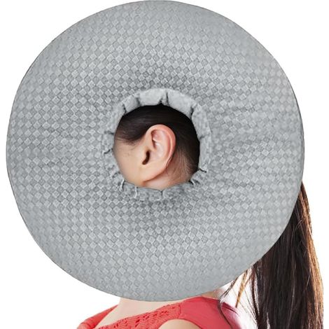 Coussin pour piercing avec trou, coussin d'oreille en forme de donut pour soulager les douleurs d'oreille, coussin d'oreille pour piercing pour les personnes dormant sur le côté, coussin pour piercing (1/5)
