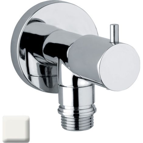 Robinet d’arrêt avec tête à disques en céramique ½’’M blanc mat - BOSSINI E57500045 (1/2)