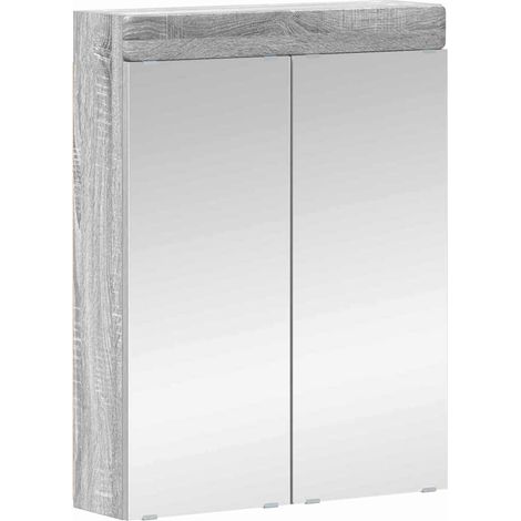Maison Exclusive - Badezimmerspiegelschrank TULUM Graues Sonoma 6