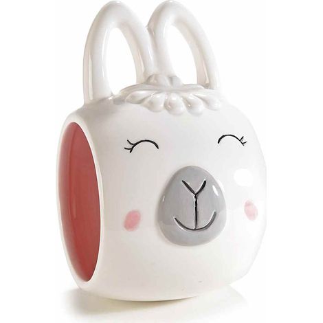 Tazze a forma di lama in ceramica colorata con manico a forma di orecchie, set da 3 pezzi, Ø 10,5 cm x 8,5 H