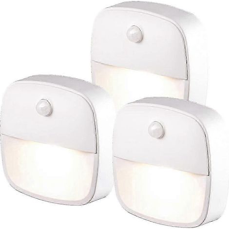 Lampe d'intérieur à détecteur de mouvement, veilleuse LED à piles, éclairage automatique pour escalier et couloir. (1/5)