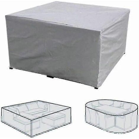 Protection pour mobilier de jardin, housse imperméable 115 x 115 x 70 cm, argent (1/4)