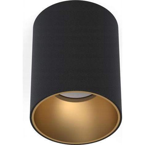Nowodvorski Deckenspot-Deckenleuchte, Augenfarbe, GU10, rund, schwarz-goldenes Metall (1/3)