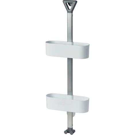 Showerdrape Elements White 2-Tier Basket Hanging Shower Caddy (1/5)