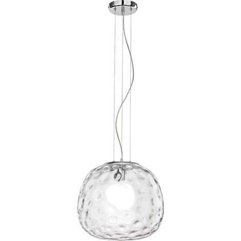 Sospensione Contemporanea Ufo Metallo Cromo Vetro Trasparente 1 Luce E27 D40 (1/3)