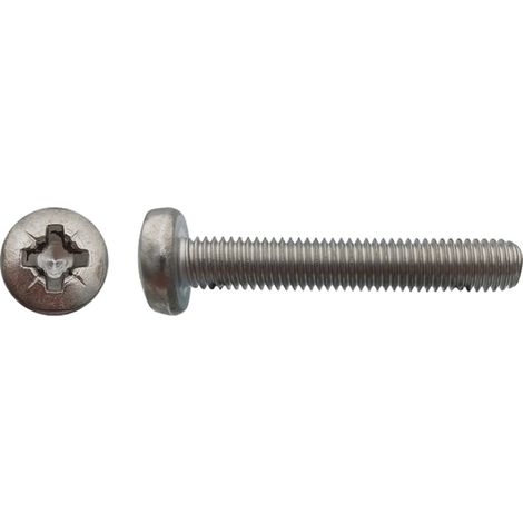 Vis à métaux tête cylindrique bombée large Pozidriv® Inox A2 - 8 x 40 mm - BIVI