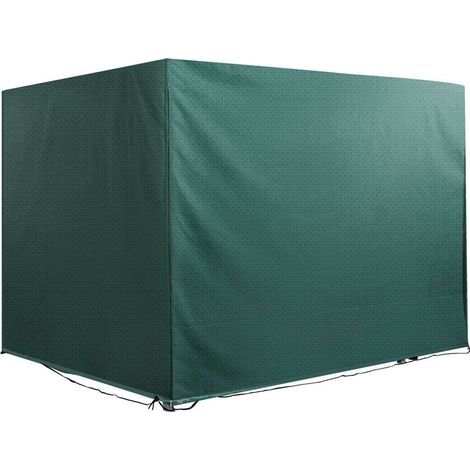 Funda para columpio de jardín, lona impermeable, 2,15 m de largo x 1,55 m de ancho x 1,5 m de alto, PE verde (1/5)