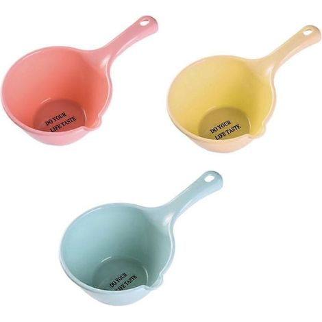 Lot de 3 seaux à eau à long manche pour la cuisine et la maison (1/4)