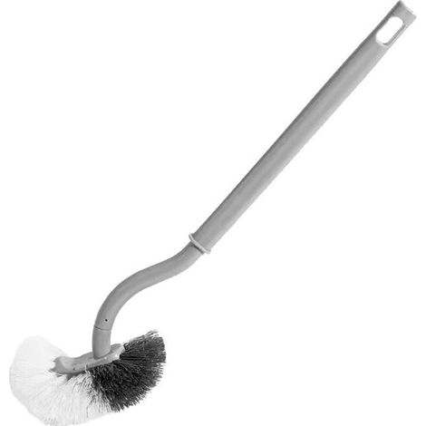 Long-handled toilet brush, made of plastic, with durable bristles - AquaForge (1/5)