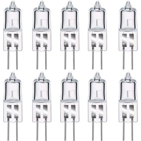Ampoules Halogènes G4, Lampe de Base à Broche Halogène G4 12V 20W, 2800K Blanc Chaud Gradable G4 Lampe à Capsule Transparente Lot de 10 [Classe énergétique C] (1/5)