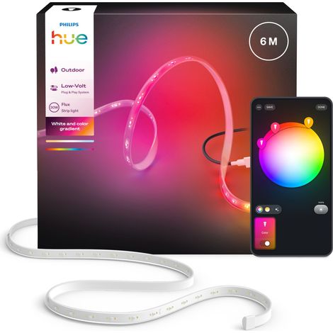 Philips Hue Flux Ruban LED 6 Mètres Lumière blanche et colorée - Incl. 1 Câble d'alimentation (1/5)