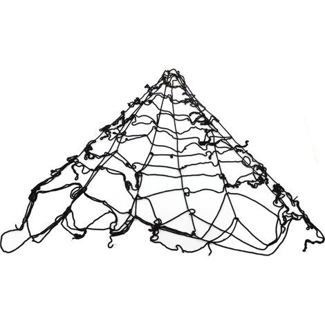 Halloween-Dekoration Spinnennetze, 119 g, 5 x 5 m, schwarzes Flanell-Dreiecksnetz für drinnen und draußen, Gartendekoration und Wohnaccessoires (1/5)