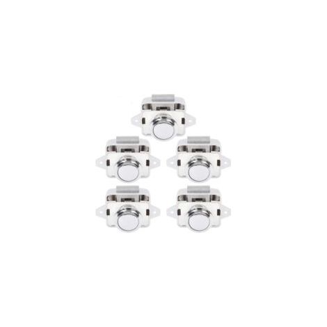 Mezheng – Bouton poussoir pour porte de meuble – Alliage de zinc et ABS – Pour camping-car et caravane – Diamètre 26 mm – Lot de 5 pièces - Crezuo