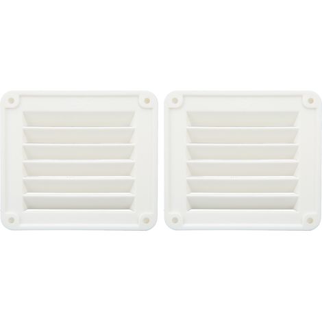 Ouverture de Ventilation latérale, 2 pièces, Port d'échappement rectangulaire blanc (1/5)