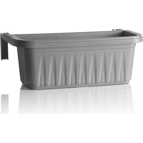 BALCONETTA RETTANGOLARE 'RONDINE' cm 50x20xh.18,5 - lt.11 grigio  - BAMA