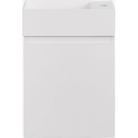 Set di mobili da bagno sospesi 40x25 cm in legno con lavabo integrato Abigail SKLUM (1/5)