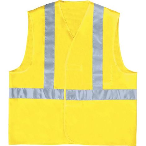 GILET DELTA PLUS HAUTE VISIBILITÉ POLYESTER JAUNE FLUO- MONTAGE BAUDRIER - GILP4JA0   58/60 (2XL)